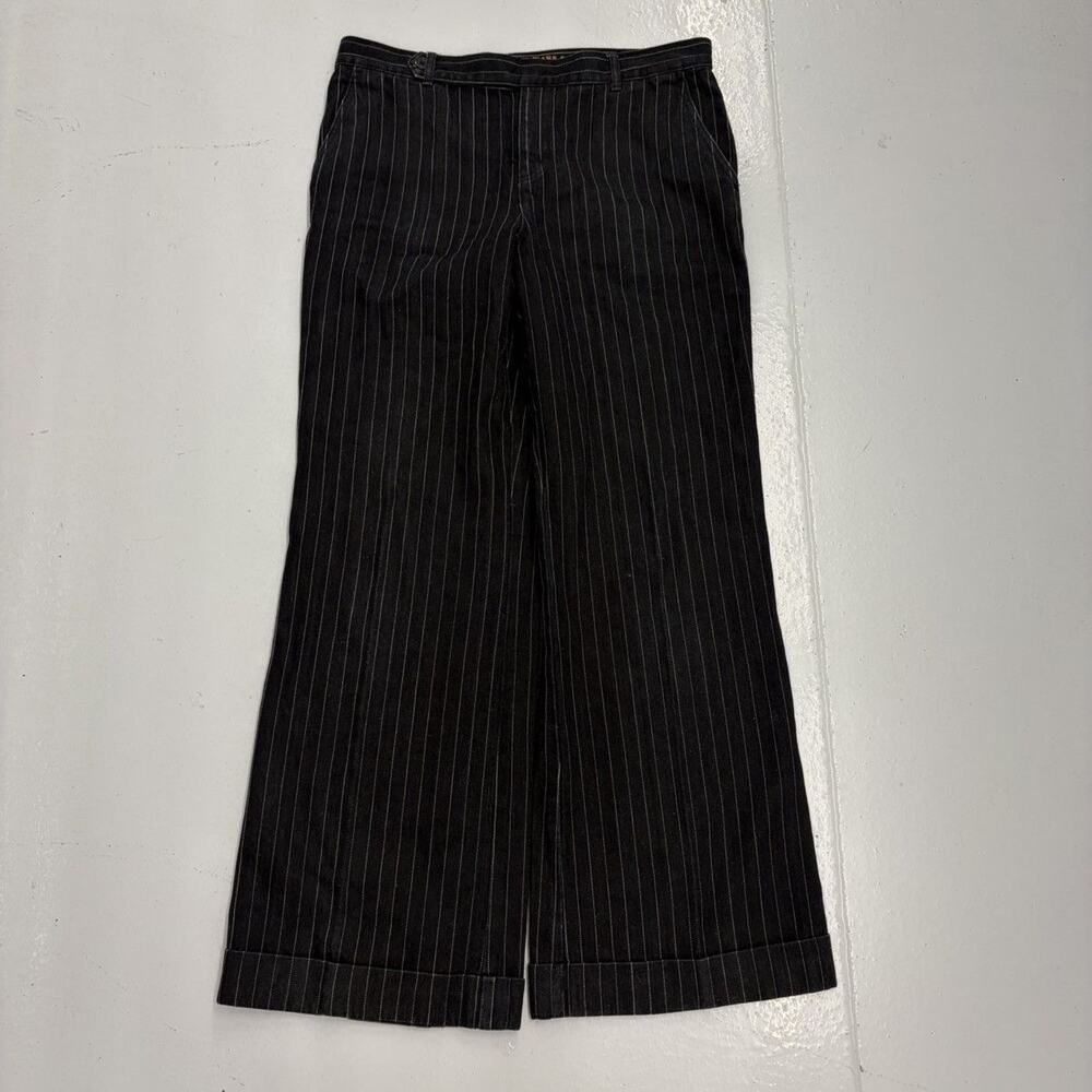 Vintage Y2k Lauren Ralph Lauren Black Pinstripe Pants 34x32